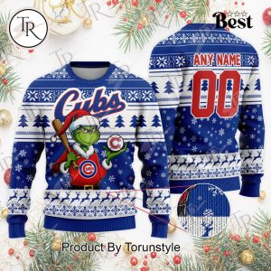 MLB Chicago Cubs Grinch Christmas Sweater Design