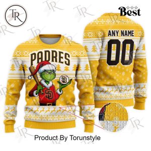 MLB San Diego Padres Grinch Christmas Sweater Design