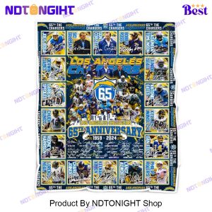 Los Angeles Chargers 65th Anniversary 1959 – 2024 Blanket