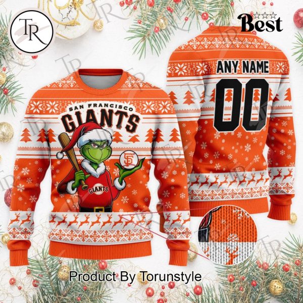 MLB San Francisco Giants Grinch Christmas Sweater Design