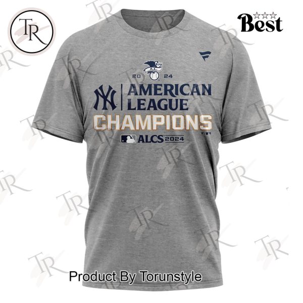 New York Yankees 2024 American League Champions Fanatics Heather Gray Hoodie