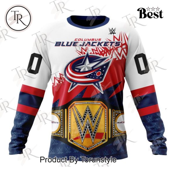 NHL Columbus Blue Jackets Special WWE Design Hoodie