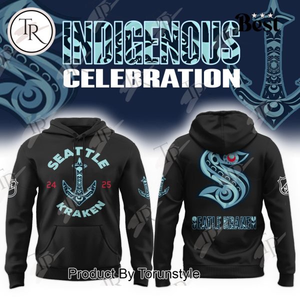 Seattle Kraken Indigenous Peoples Night 2024 Hoodie – Black