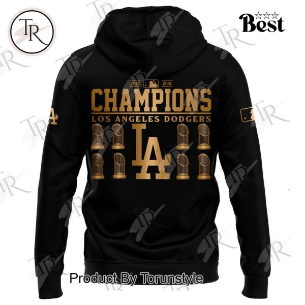 MLB Los Angeles Dodgers 2024 World Series Champions Hoodie – Black