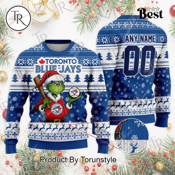 MLB Toronto Blue Jays Grinch Christmas Sweater Design