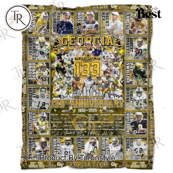 Georgia Tech 133RD Anniversary 1892-2025 Fleece Blanket