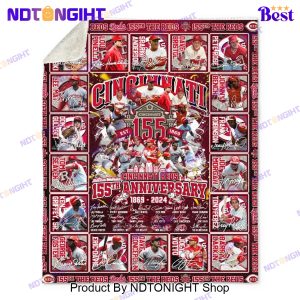 Cincinnati Reds 155th Anniversary 1869 – 2024 Blanket