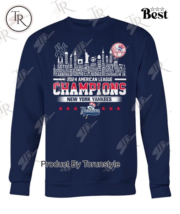 New York Yankees 2024 American League Champions T-Shirt