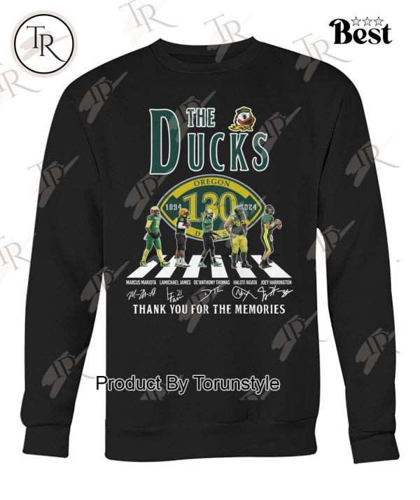 Oregon Ducks 130th Anniversary 1894-2024 Thank You For The Memories T-Shirt