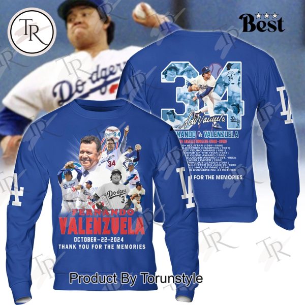 Fernando Valenzuela October 22, 2024 Thank You For The Memories Hoodie