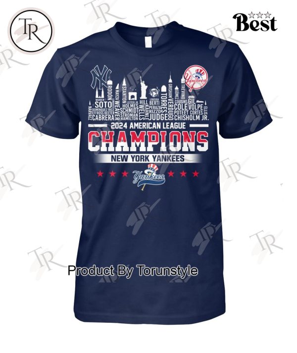 New York Yankees 2024 American League Champions T-Shirt