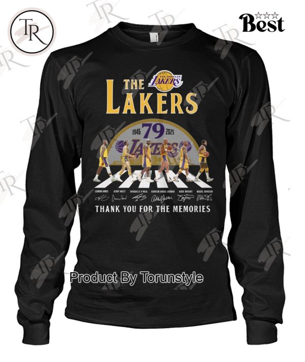 Los Angeles Lakers 79th Anniversary 1946-2025 Thank You For The Memories T-Shirt