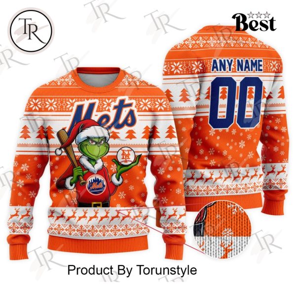 MLB New York Mets Grinch Christmas Sweater Design