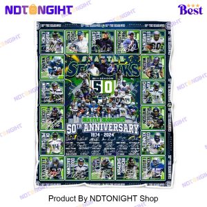 Seattle Seahawks 50th Anniversary 1974 – 2024 Blanket