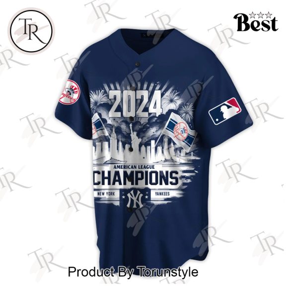 2024 New York Yankees 41 Time ALCS Champions Baseball Jersey – Navy