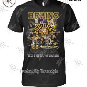 Boston Bruins 100th Anniversary 1924-2024 Thank You For The Memories T-Shirt