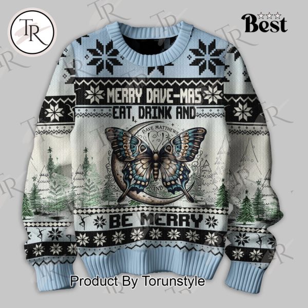 Dave Matthew Band Merry Dave-Mas Eat, Drink And Be Merry Sweater