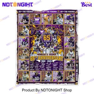 Minnesota Vikings 65th Anniversary 1960 – 2025 Blanket