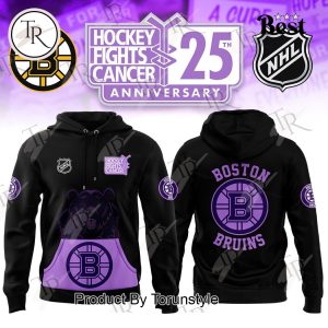 Boston Bruins x Hockey Fights Cancer 25th Anniversary Hoodie