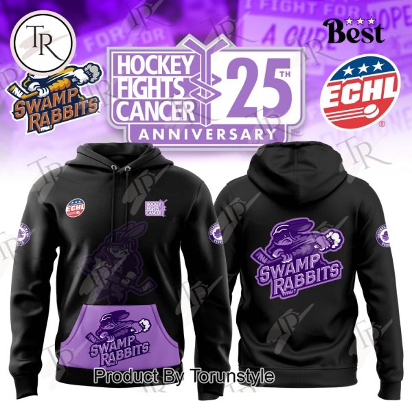 Greenville Swamp Rabbits Hockey Fight Cancer 25th Anniversary Hoodie