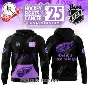 Detroit Red Wings x Hockey Fights Cancer 25th Anniversary Hoodie