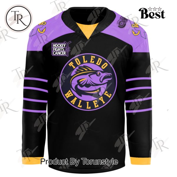 Toledo Walleye x Hockey Fight Cancer Night 2024 Custom Jersey