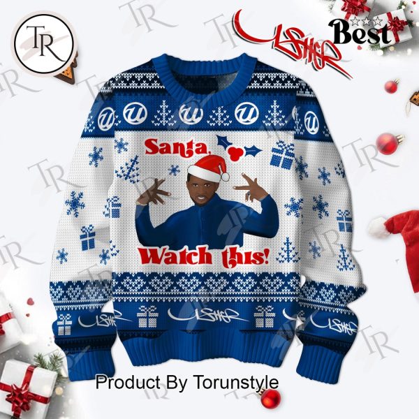 Usher Santa Watch This Christmas Sweater