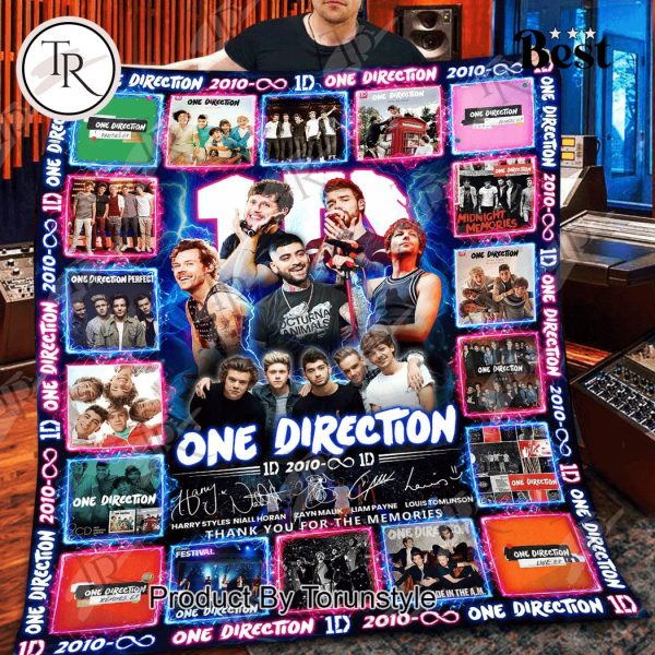 One Direction 1D 2010-Forever Thank You For The Memories Fleece Blanket