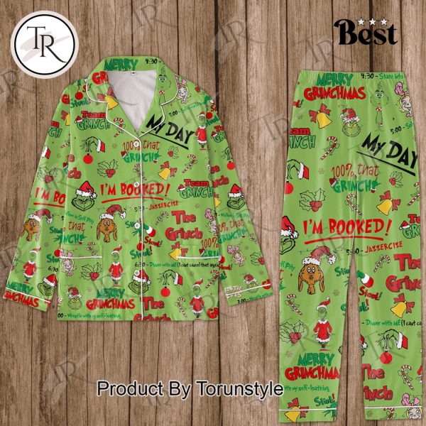 The Grinch I’m Booked Merry Grinchmas Pajamas Set