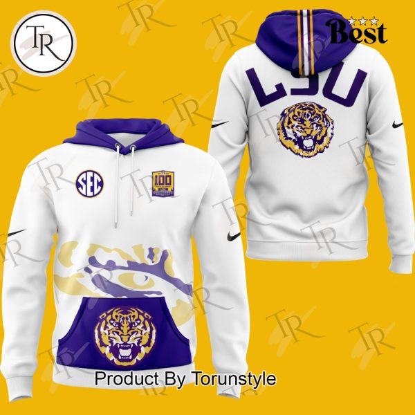 LSU Tigers 100 Years in Tiger Stadium Scratch Hoodie