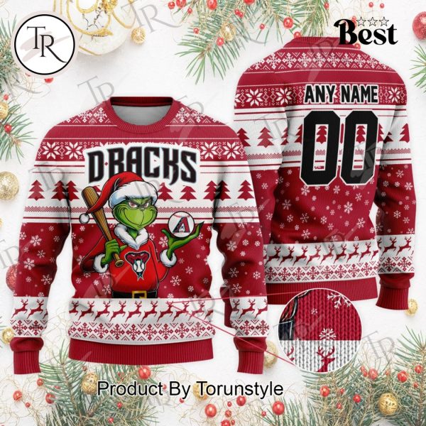 MLB Arizona Diamondbacks Grinch Christmas Sweater Design