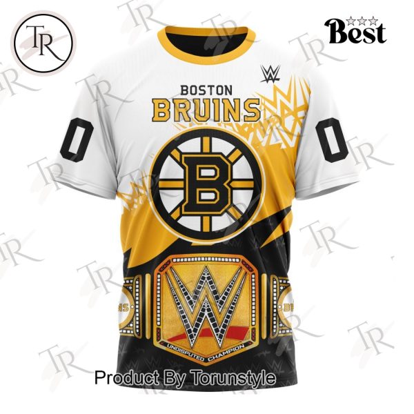 NHL Boston Bruins Special WWE Design Hoodie