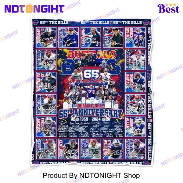 Buffalo Bills 65th Anniversary 1959 – 2024 Blanket