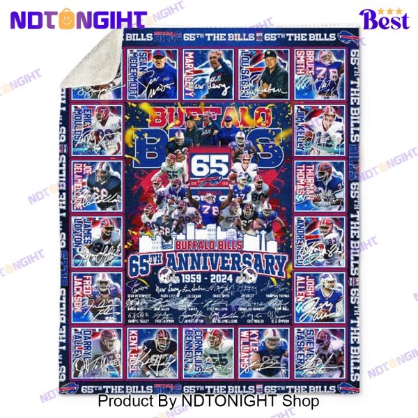 Buffalo Bills 65th Anniversary 1959 – 2024 Blanket