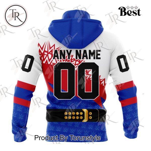 NHL New York Rangers Special WWE Design Hoodie