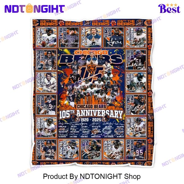 Chicago Bears 105th Anniversary 1920 – 2025 Blanket