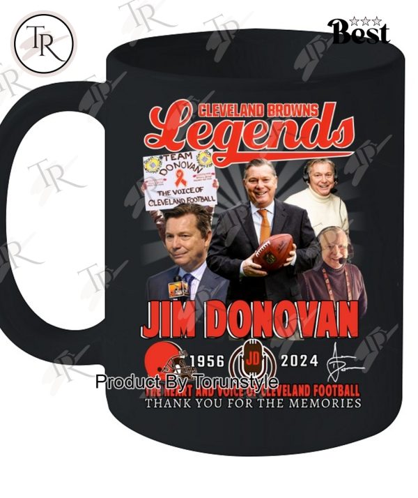 Cleveland Browns Legends Jim Donovan 1956-2024 Thank You For The Memories T-Shirt