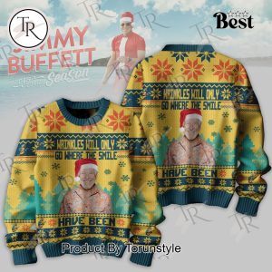 Jimmy Buffett Tis The Season Wrinkles Will Only Go Where The Smile Have Been Sweater