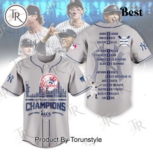 2024 ALCS Champions New York Yankees Baseball Jersey – Grey