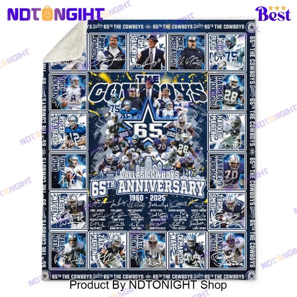 Dallas Cowboys 65th Anniversary 1960 – 2025 Blanket