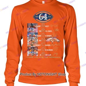 Denver Broncos 64th Anniversary Thank You For The Memories Unisex T-Shirt