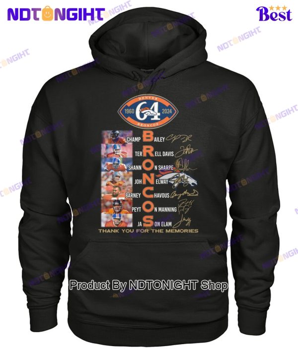 Denver Broncos 64th Anniversary Thank You For The Memories Unisex T-Shirt