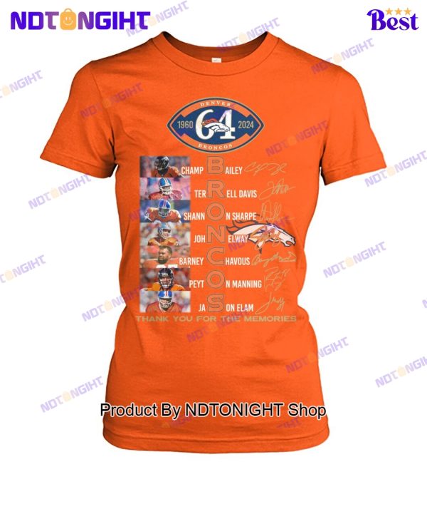 Denver Broncos 64th Anniversary Thank You For The Memories Unisex T-Shirt