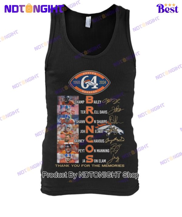 Denver Broncos 64th Anniversary Thank You For The Memories Unisex T-Shirt