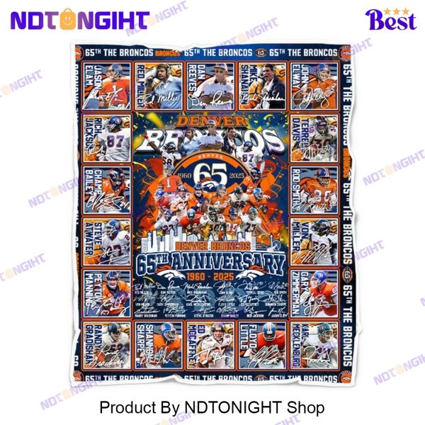 Denver Broncos 65th Anniversary 1959 – 2024 Blanket