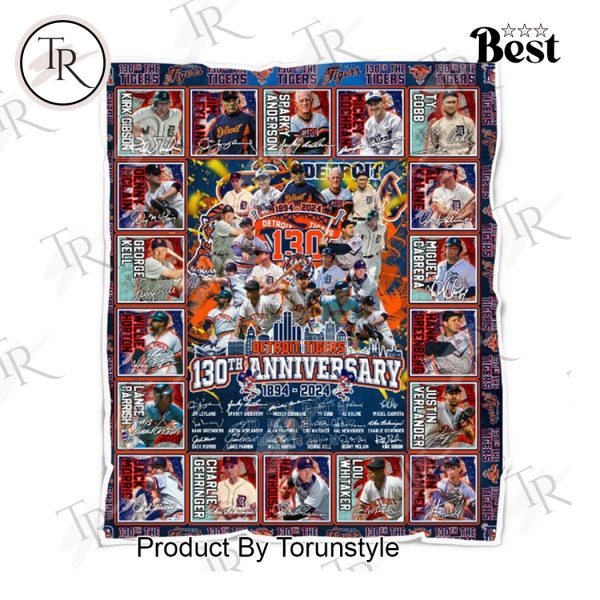 Detroit Tigers 30th Anniversary 1894-2024 Fleece Blanket