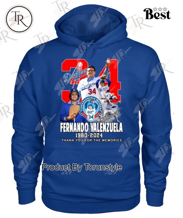 Fernando Valenzuela 1960-2024 Thank You For The Memories T-Shirt