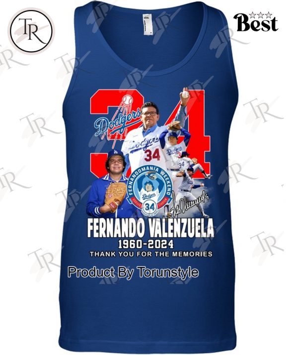 Fernando Valenzuela 1960-2024 Thank You For The Memories T-Shirt