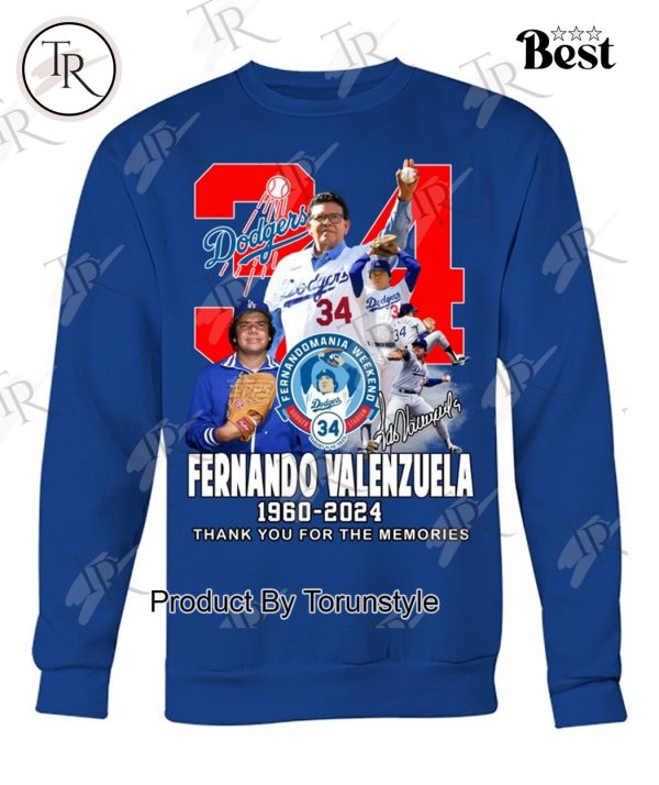 Fernando Valenzuela 1960-2024 Thank You For The Memories T-Shirt