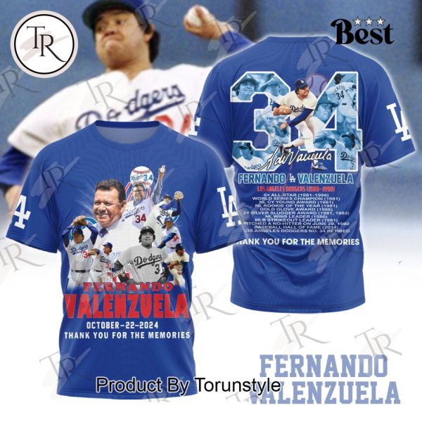 Fernando Valenzuela October 22, 2024 Thank You For The Memories Hoodie